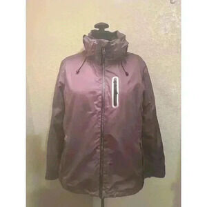 Crivit European Women’s Purple 5 in 1 Outdoor Performance Jacket Zipout Fleece L